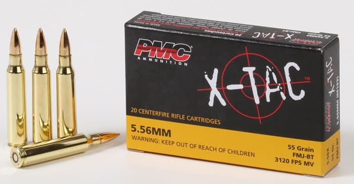 PMC XP193 5.56×45mm NATO 55 grain FMJ Full Metal Jacket Ammunition 20 rd box (1000 rd case) - image 1