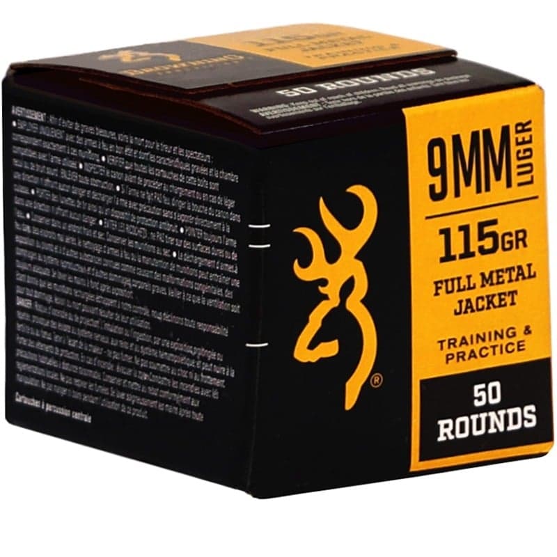 Browning Training and Practice 9mm 115 Grain FMJ Full Metal Jacket Ammo - image 1