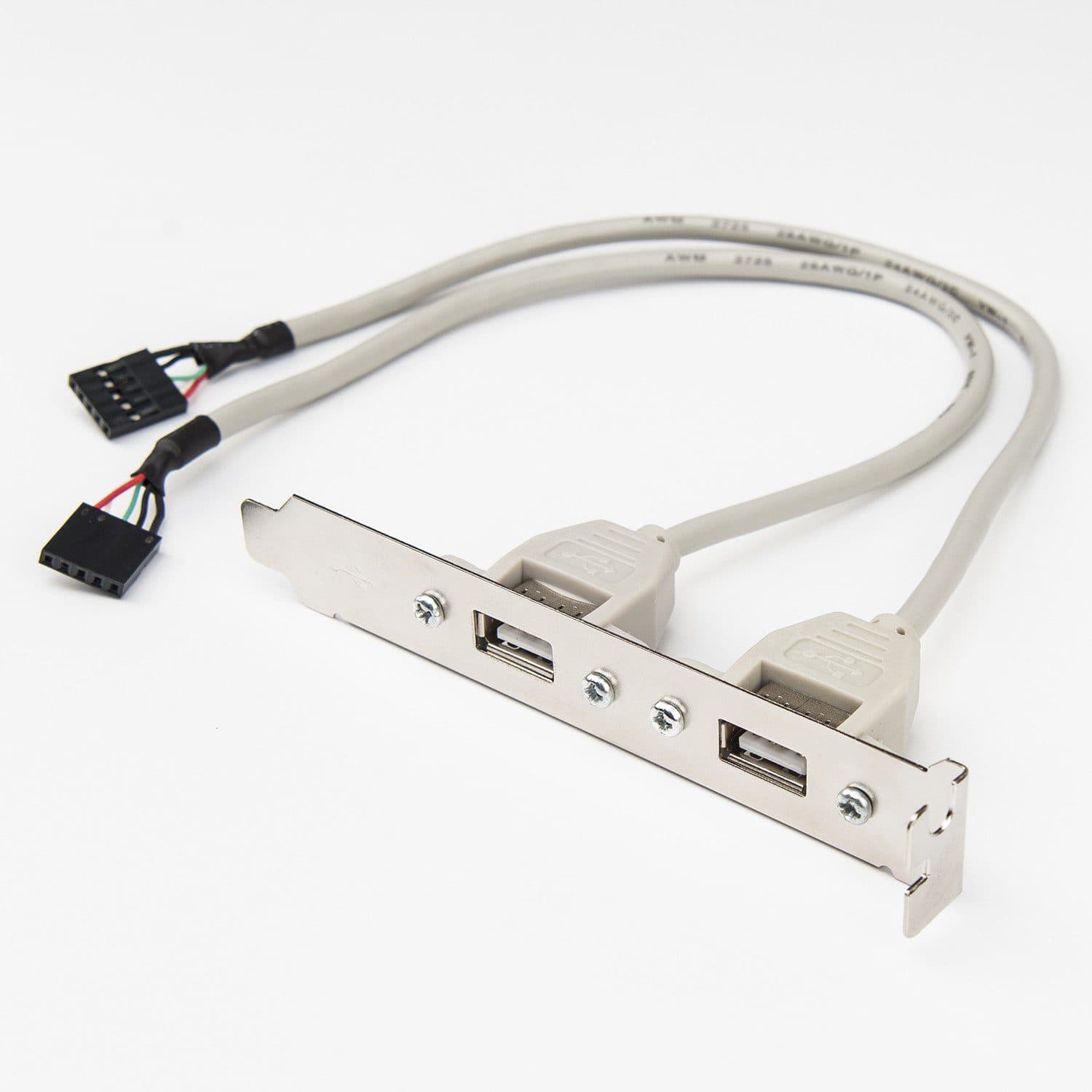 Rocstor Premium 8in 2 Port USB Type A Female Low Profile Slot Plate Adapter - image 1