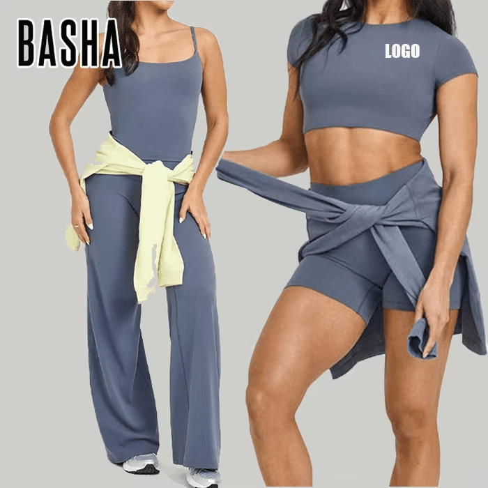 BASHA Custom Nylon Spandex Workout Plus Size XL Sports Quick Dry Butt Lifting Flare Leggings - image 1