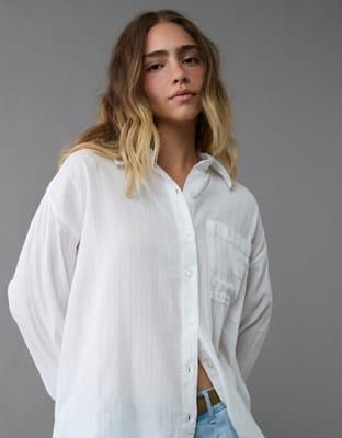 AE Perfect Button-Up Shirt - image 1
