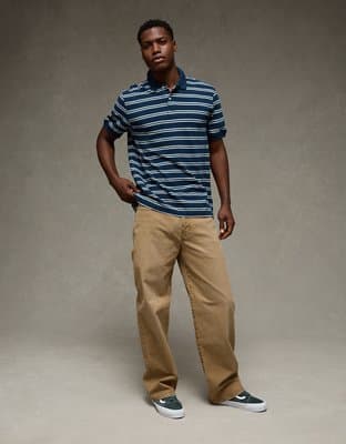 AE Standard Fit Lived-In Pique Polo Shirt - image 1