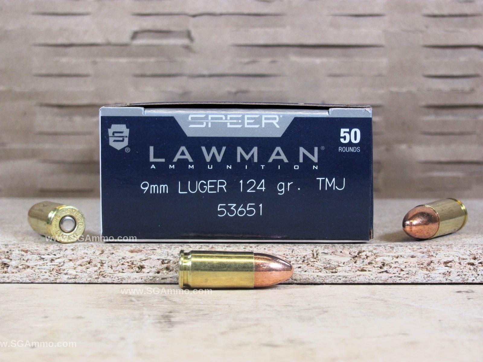 Speer Lawman 9mm Luger 124 Grain TMJ Ammo - 1000 Round Case (53651) - image 1