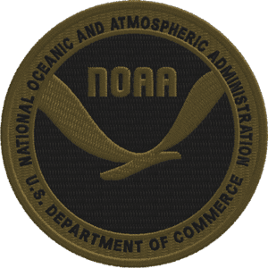 NOAA Logo Flight Suit Patch OD Green 3" - image 1