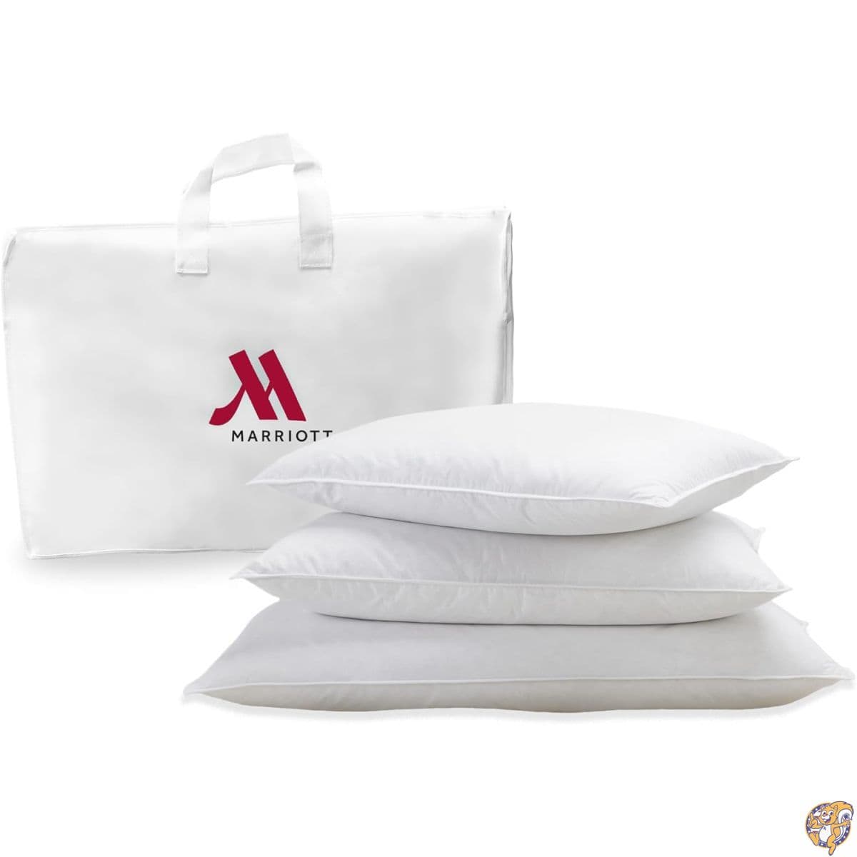 【P2倍!20日&21日】Marriott (マリオット) ホテル公式フェザー&ダウン枕 標準 ホワイト MAR-108-S|パームスアメリカ - image 1