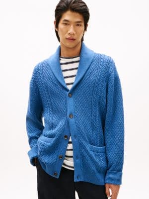 Tommy Hilfiger Shawl Collar Cable Knit Cardigan - image 1
