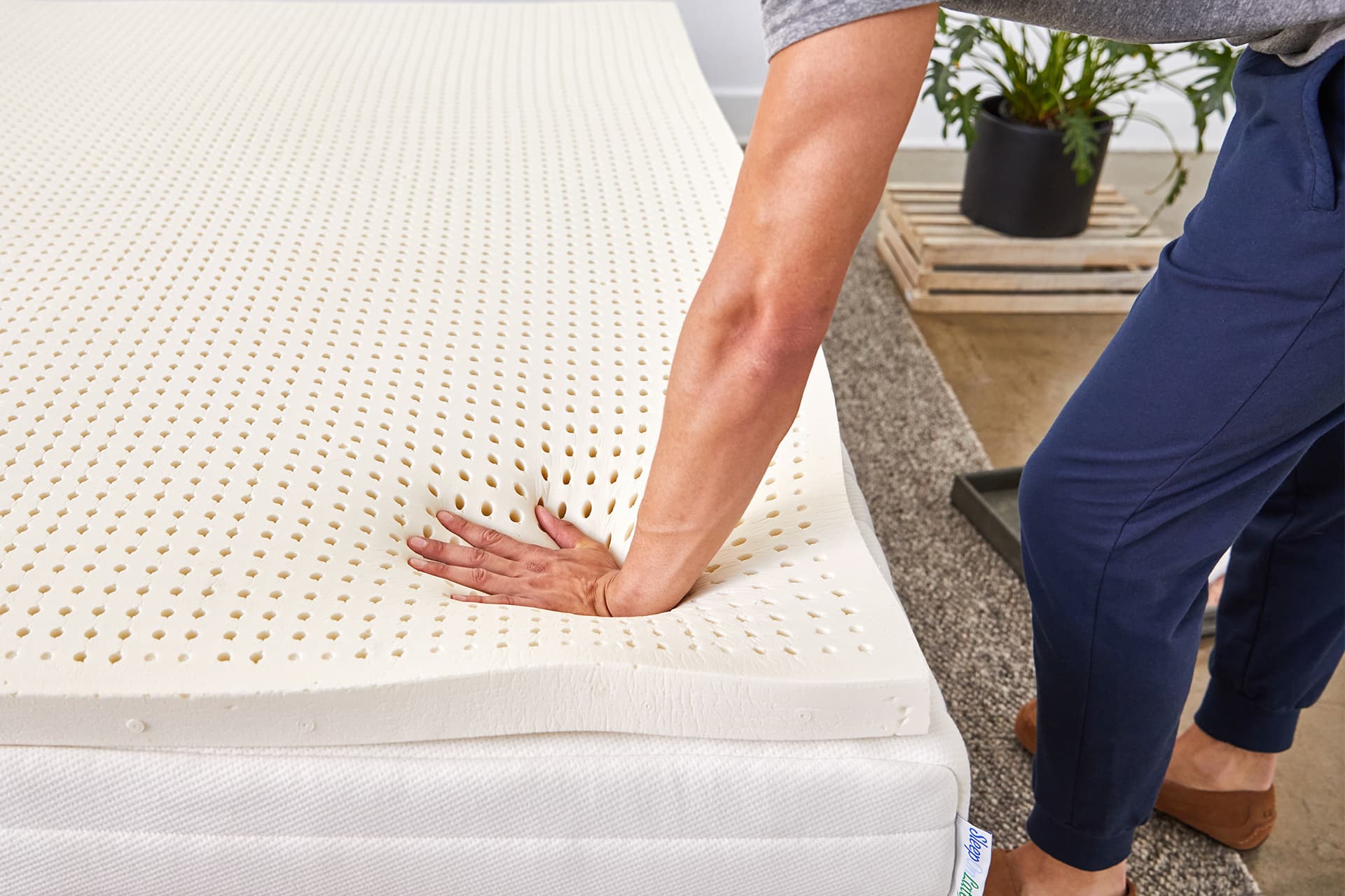 Pure Green Natural Latex Mattress Topper Twin - image 1