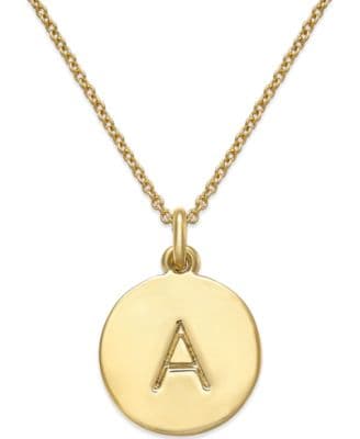 Kate Spade New York 12k Gold-Plated Initials Pendant Necklace, 17" + 3" Extender - image 1