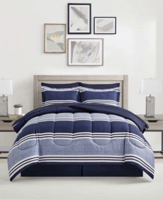 Sunham Aiden Striped 8-Pc. Comforter Set - image 1