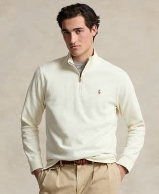 Men's Estate-Rib Cotton Quarter-Zip Pullover - image 1