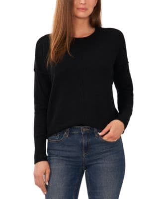 Vince Camuto Women's Cozy Crewneck Long-Sleeve Extend-Shoulder Sweater - image 1
