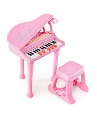 31 Keys Kids Piano Keyboard Toy Toddler Musical Instrument with Stool & Microphone - image 1