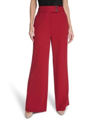Calvin Klein Women's Mid-Rise Wide-Leg Pants - image 1