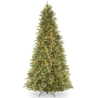 9' "Feel Real" Tiffany Fir Slim Hinged Tree with 800 Clear Lights - image 1