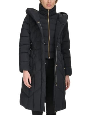 Cole Haan Women's Bibbed Hooded Puffer Coat - image 1