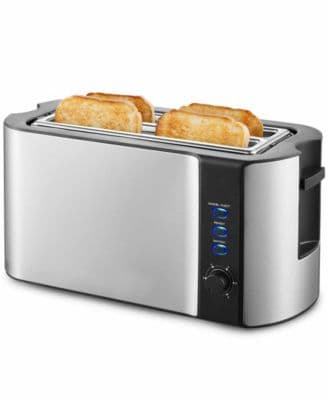 Elite Cuisine 4-Slice Stainless Steel Long Slot Toaster - image 1