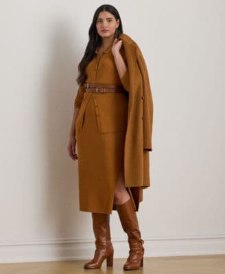Lauren Ralph Lauren Plus Size Rib-Knit Long-Sleeve Polo Cardigan - image 1
