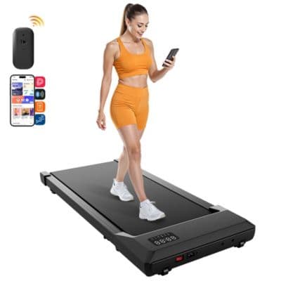 Superun Black Urban Mini Under-Desk Treadmill with Remote Control - image 1
