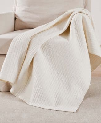 Levtex Cross Stitch Reversible Quilted Throw, 50" x 60" - image 1