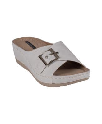 Women's Justina Buckle Comfort Wedge Sandals - image 1