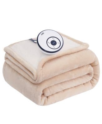 Sealy Heated Flannel Sherpa Blanket Full - image 1