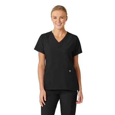 Women's W123 Stylized V-Neck Scrub Top - image 1