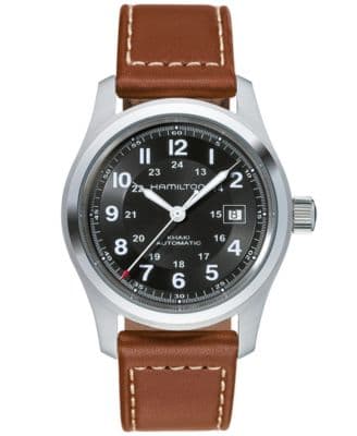 Hamilton Men's Khaki Field Automatic Watch H70555533 42mm Brown Leather Strap - image 1