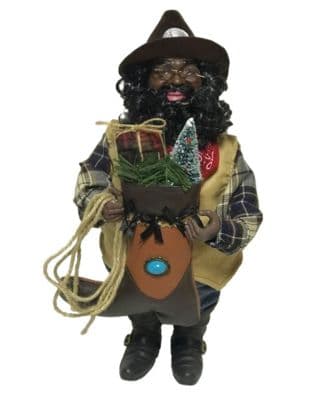 15" Cowboy Santa Figurine - image 1