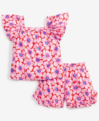 Epic Threads Toddler Girl Floral Woven Short Set - image 1