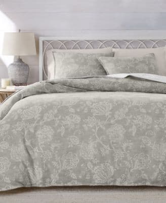 Charter Club Jacobean Chenille 3-Pc. Comforter Set, Full/Queen, Grey - image 1