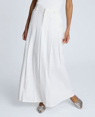 Women's Fly-Front Pleated Maxi Skirt - image 1