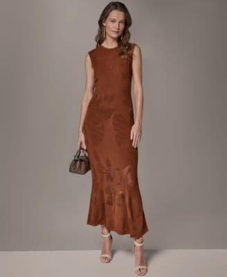 Women's Crew Neck Midi Dress - image 1
