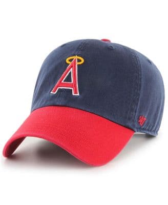 Men's Navy California Angels 1997 Halo Logo Cooperstown Collection Clean Up Adjustable Hat - image 1
