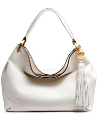 Donna Karan New York Glenwood Leather Shoulder Bag with Tassel Detail - image 1