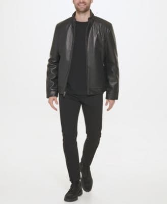 Cole Haan Men's Faux-Leather Motto Jacket - image 1