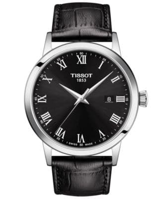 Tissot Men's Swiss Classic Dream Black Leather Strap Watch 42mm - image 1