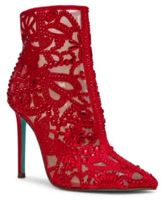 Betsey Johnson Women's Bolt Rhinestone Booties - image 1