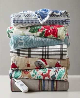 Premier Comfort Heated Cozy Plush Reversible Throw Blanket 50" x 60" - image 1