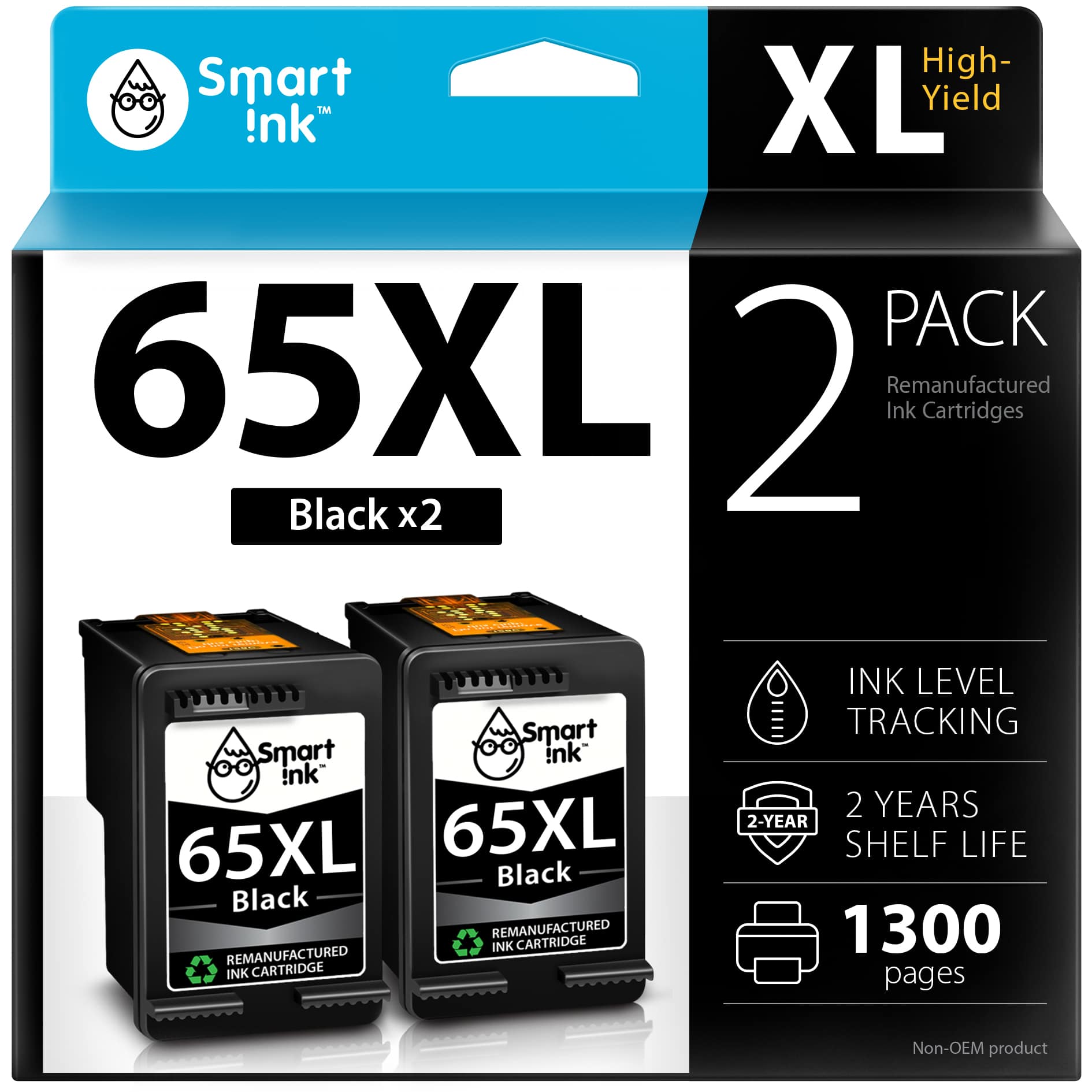 Remanufactured HP 65 XL (2 Black Combo Pack) Ink Cartridges - image 1