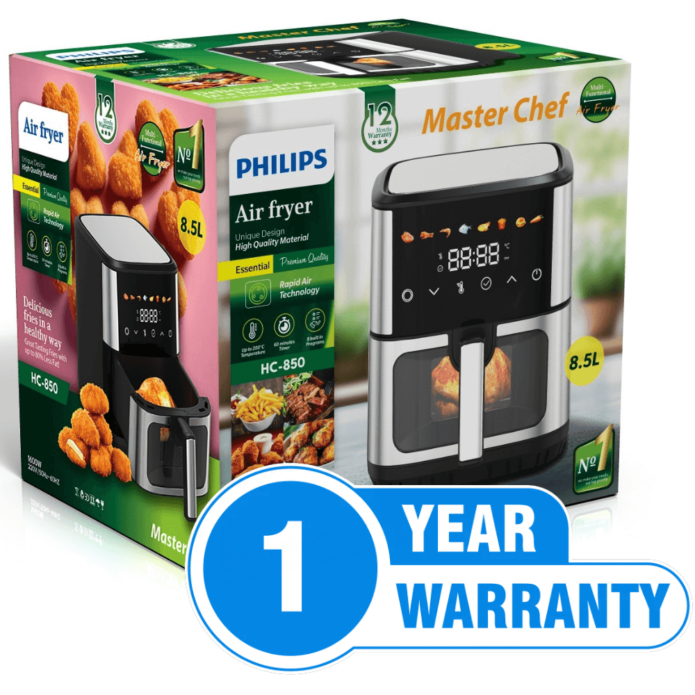 Air Fryer - Philips Air Fryer - 5.5L - 12.5L - XXXL Jumbo Size Frayer - Full Digital Panel - Imported Chinese Model - 1 Year Warranty - image 1