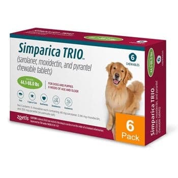 Simparica Trio for Dogs 44.1-88 lbs (20-40 kg) - 6 Pack - image 1