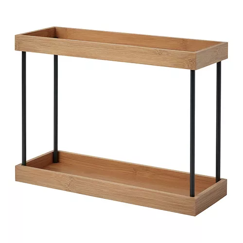 NÅLBLECKA Organizador para Barra de Cocina, Metal/Bambú, 15" x 5 1/8" x 11" - image 1