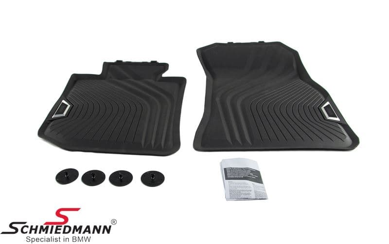 Rubber floormat set "All weather" black front - image 1