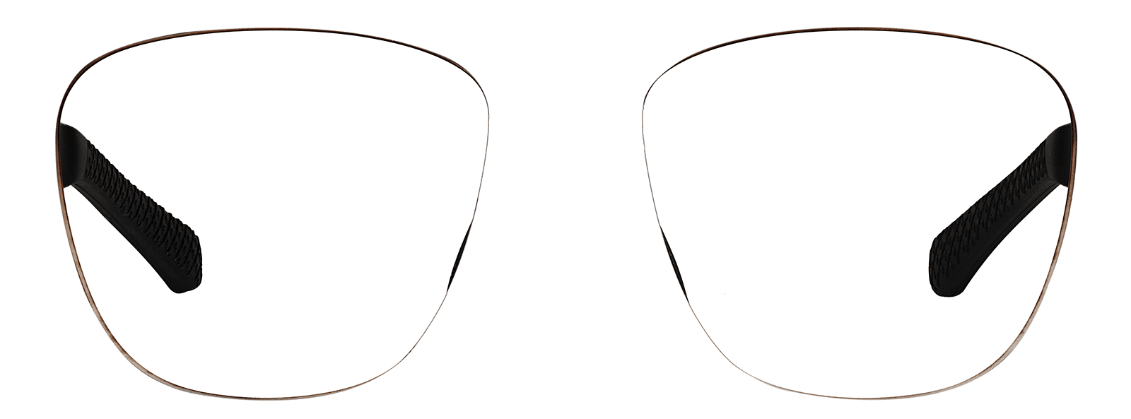 Plastic Square Sports Sunglasses Brown X-Large - image 1