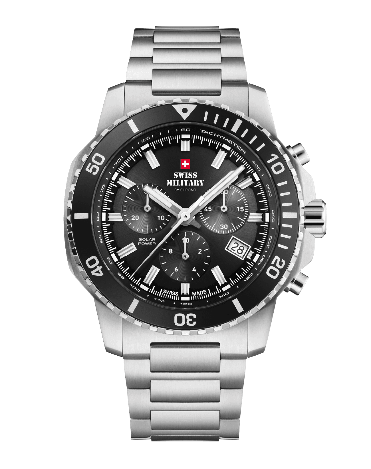 Swiss Military Solar Chronograph SMS34113.01 Black Steel - image 1