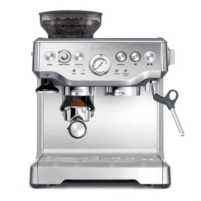 Breville Stainless Steel Barista Express Espresso Machine Light Silver BES870XL: 15 Bars Pressure, Milk Frother, Grinder - image 1
