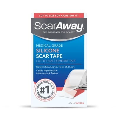 ScarAway Clear Silicone Scar Tape, Medical Grade Cut-to-Size Silicone Strip for Hypertrophic and Keloid Scars, Surgery, Burns and More - 60”Roll - image 1