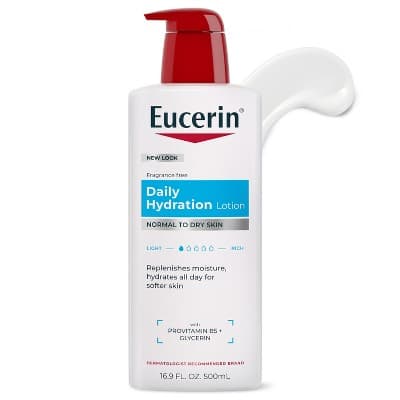Eucerin Daily Hydration Unscented Body Lotion for Sensitive Dry Skin - 16.9 fl oz: Pump Bottle, Moisturizing - image 1