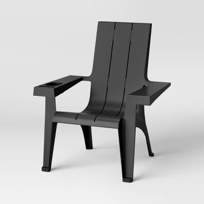 Resin Stackable Adirondack Chair Black - Room Essentials™ - image 1