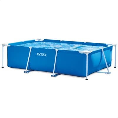Intex 8.5ft x 26in Rectangular Frame Above Ground Backyard Swimming Pool, Blue - image 1